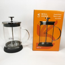 Скляні чайники для заварювання трав'яного чаю Well Done WD-8038B 800 мл, Скляний чайник для кави та чаю NG-27