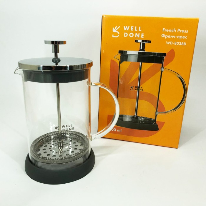 Скляні чайники для заварювання трав'яного чаю Well Done WD-8038B 800 мл, Скляний чайник для кави та чаю NG-27