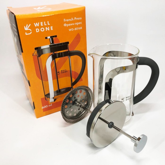 Оригінальний заварник для чаю, Френч-преси зі скла, Домашній френч-прес, Багаторазовий френч-прес FC-54