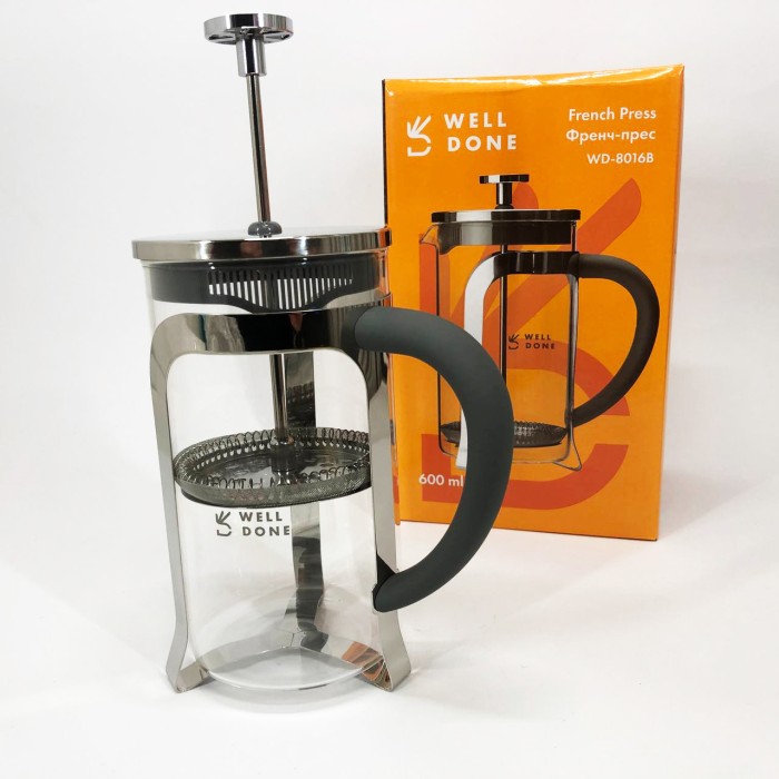 Оригінальний заварник для чаю, Френч-преси зі скла, Домашній френч-прес, Багаторазовий френч-прес FC-54