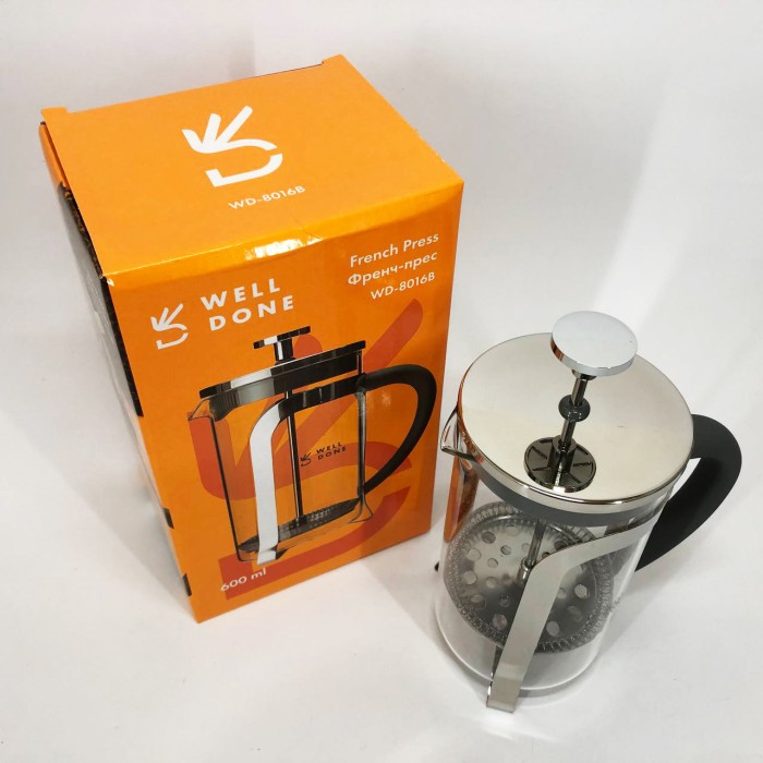 Оригінальний заварник для чаю, Френч-преси зі скла, Домашній френч-прес, Багаторазовий френч-прес FC-54