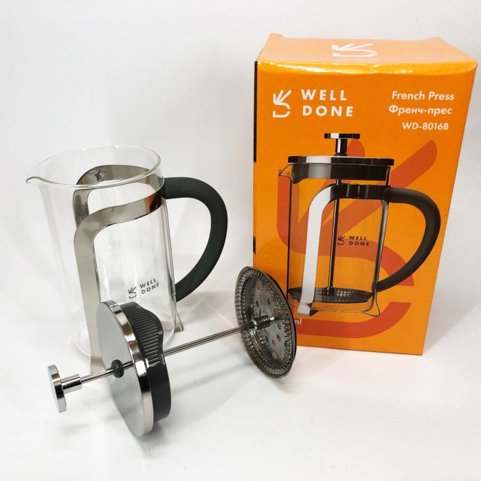 Френч-прес для френч-прес з легким доглядом Well Done WD-8016B 600 мл для ароматного чаю UG-87