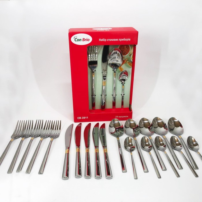 Набір столових приладів 24 предметів Con Brio CB-3912 DY-71