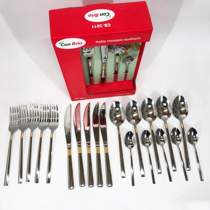 Набір столових приладів 24 предметів Con Brio CB-3912 DY-71
