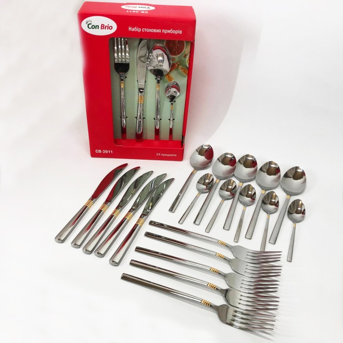 Набір столових приладів 24 предметів Con Brio CB-3912 DY-71