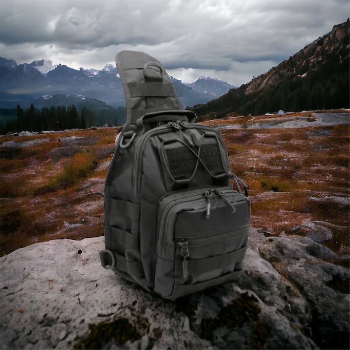 Тактична сумка для чоловіків на плече, Сумка нагрудна тактична чоловіча брезентова military QJ-55