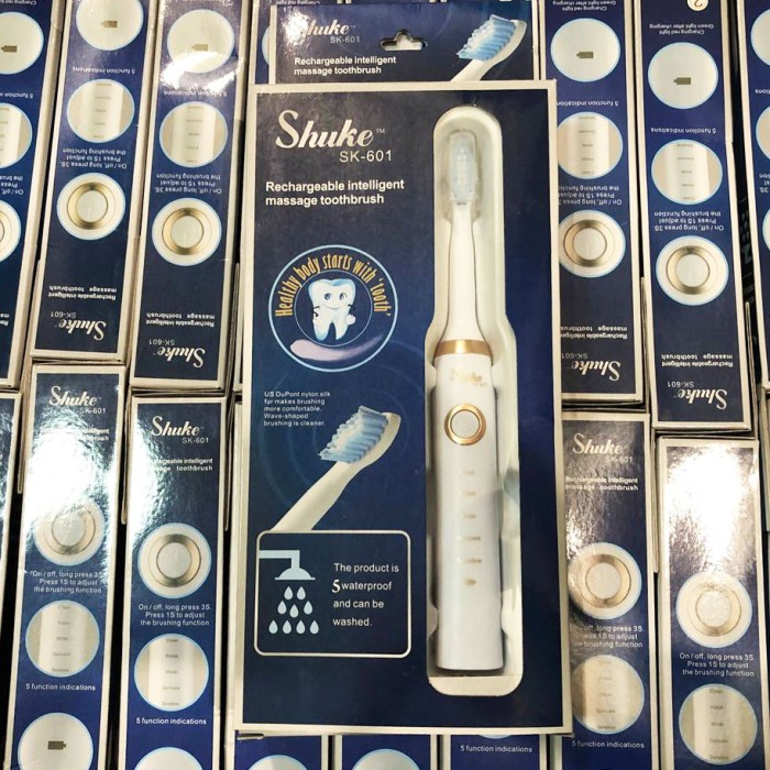 Електрична звукова зубна Shuke SK-601, Потужна звукова електрична зубна щітка щітка GK-92
