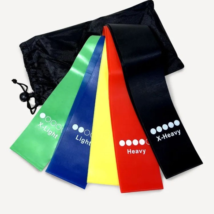 Гумка для фітнесу та спорту стрічка еспан гумова петля для фітнесу Fit Simplify 5 шт WO-12