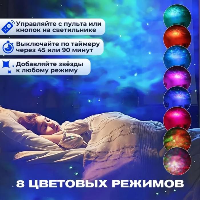 Нічник проектор зоряного неба галактика, Нічник-проектор зоряного неба QL-719 астронавт якісний