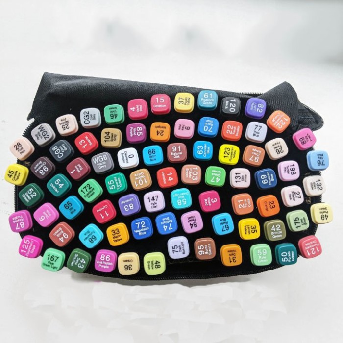 Спиртові маркери для початківців 80, Набір маркерів Sketchmarker, Якісні маркери на спиртовій основі HT-86