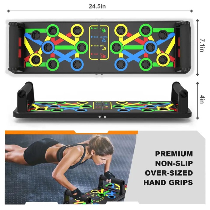 упор для віджимання для преса Foldable Push Up, Дошка на всі групи м'язів, Ручки DQ-584 для віджимань