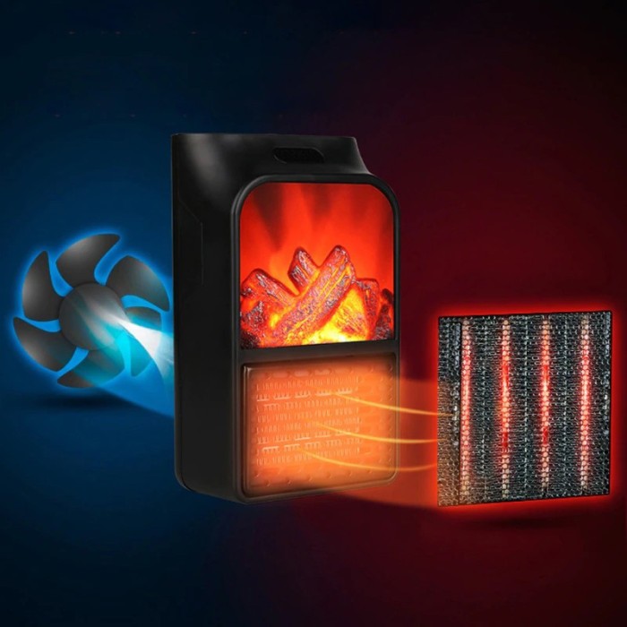 Обігрівач для дому Flame Heater 1000 Вт, Настільний обігрівач для дому, Електричний обігрівач JW-137 для офісу