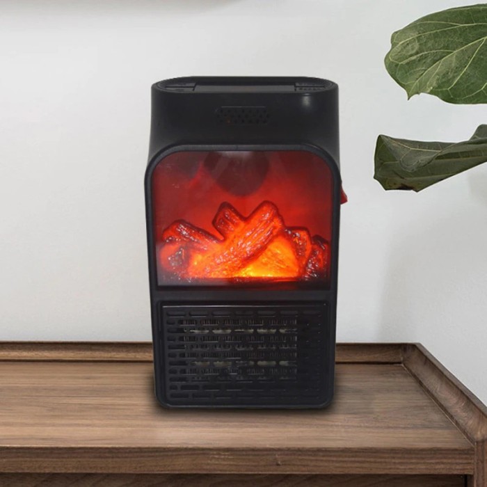 Економічний обігрівач Flame Heater 1000 Вт, Портативний обігрівач в DB-464 розетку, Тепло-вентилятор
