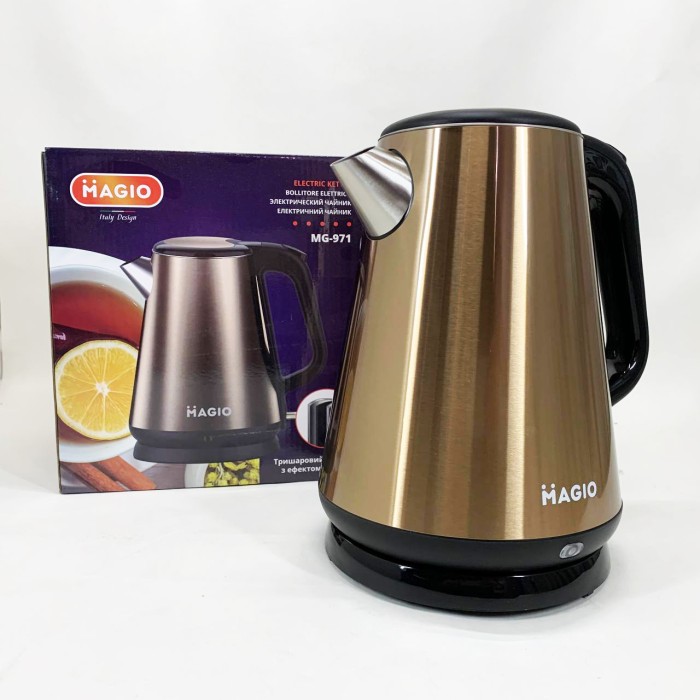 Електричний чайник для дому на кухню MG-971, Електричний чайник з індикацією включення FG-25