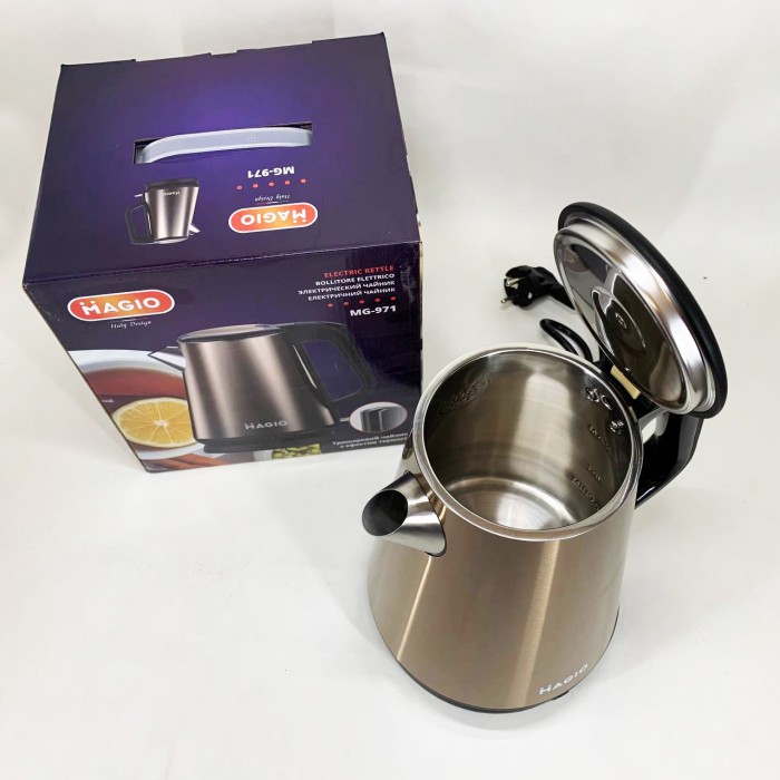 Електричний чайник для дому на кухню MG-971, Електричний чайник з індикацією включення FG-25