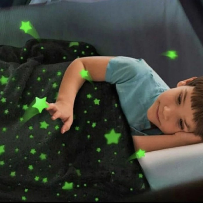 Ковдра що світиться в темряві Blanket kids Magic Star 150х100 см, Плед що світиться GC-68