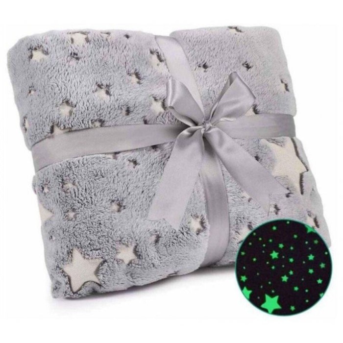 Ковдра що світиться в темряві Blanket kids Magic Star 150х100 см, Плед що світиться GC-68