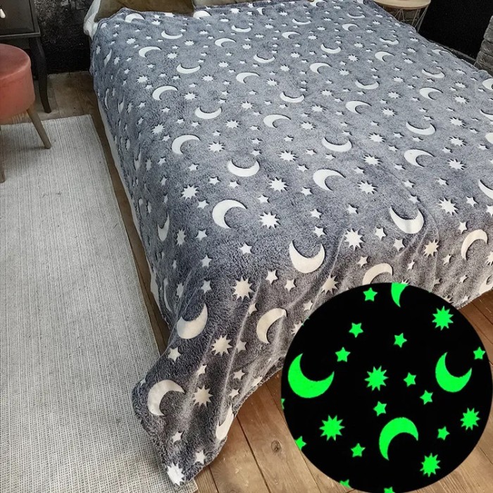 Ковдра що світиться в темряві Blanket kids Magic Star 150х100 см, Плед що світиться GC-68