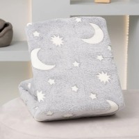 Дитяче покривало день-ніч Blanket kids Magic Star 150х100 см, Плед що світиться, із зірками IV-83