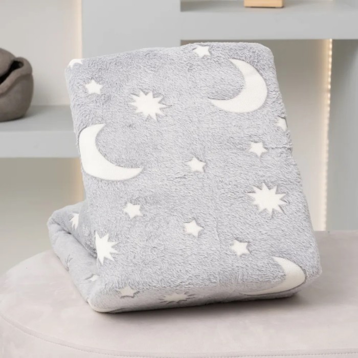 Дитяче покривало день-ніч Blanket kids Magic Star 150х100 см, Плед що світиться, із зірками IV-83