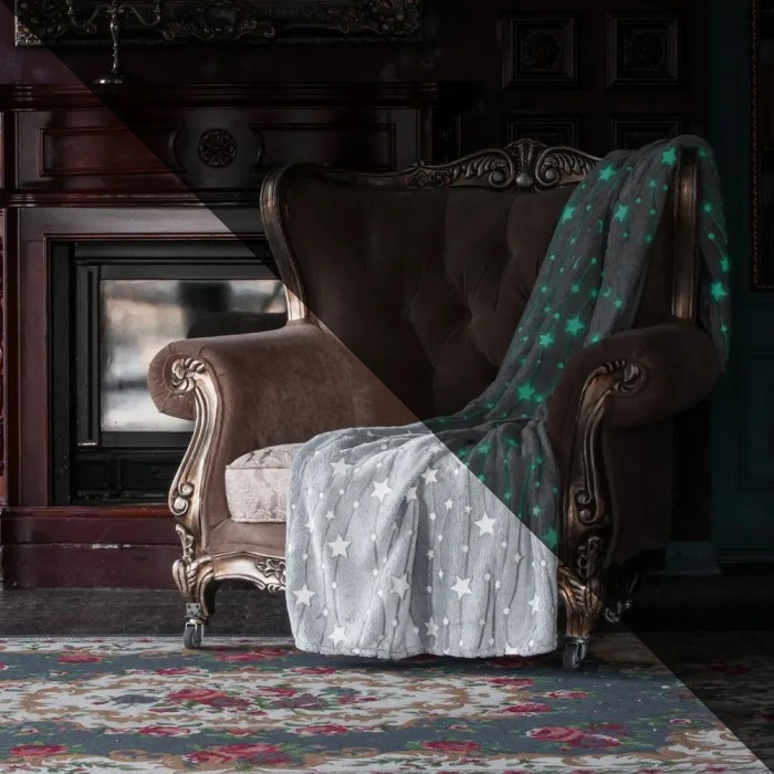 Покривало що світиться вночі Blanket kids Magic Star 150х100 см, Покривало з візерунками AK-368 що світяться