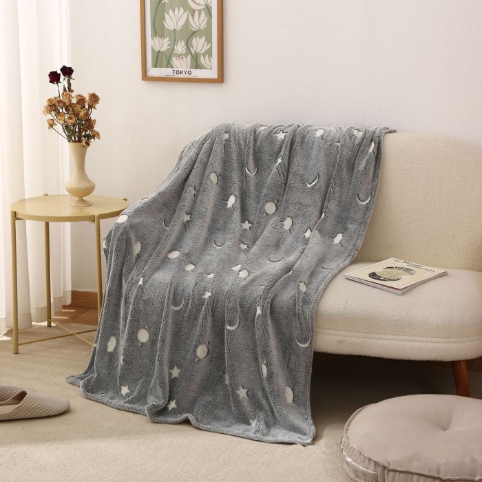 Покривало що світиться вночі Blanket kids Magic Star 150х100 см, Покривало з візерунками AK-368 що світяться
