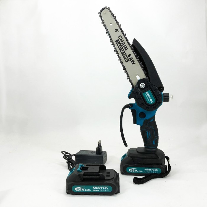 Електропили для дому Krafftec 20 см, Акумуляторна пилка для ручних робіт, обрізки гілок LO-99