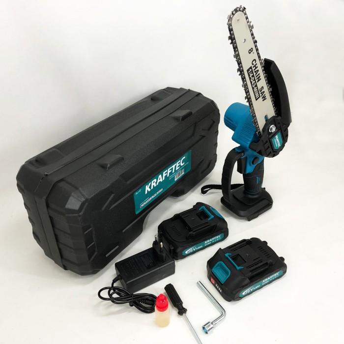 Електропили для дому Krafftec 20 см, Акумуляторна пилка для ручних робіт, обрізки гілок LO-99