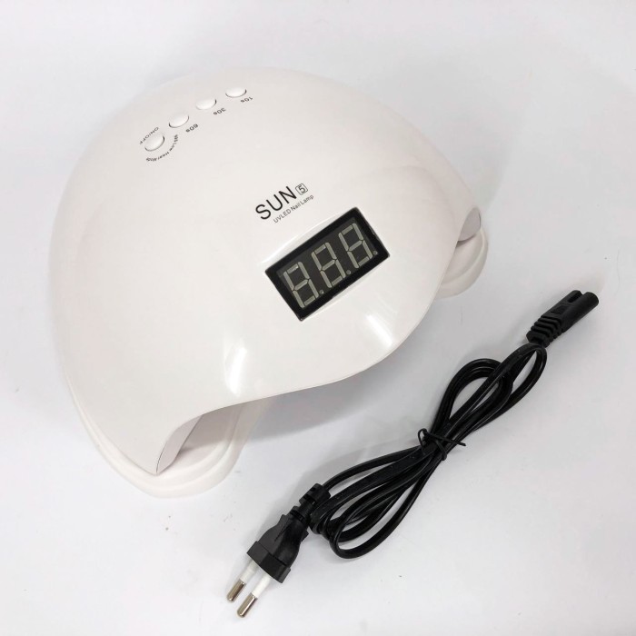 Лампа SUNUV SUN 5 PLUS 48W WHITE UV/LED для полімеризації, Професійна лампа для нігтів з таймером