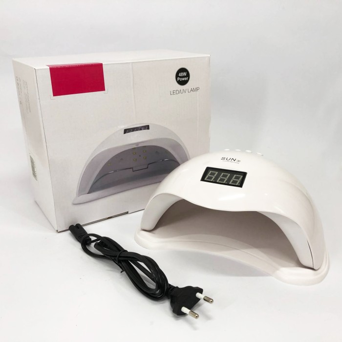 Лампа SUNUV SUN 5 PLUS 48W WHITE UV/LED для полімеризації, Професійна лампа для нігтів з таймером