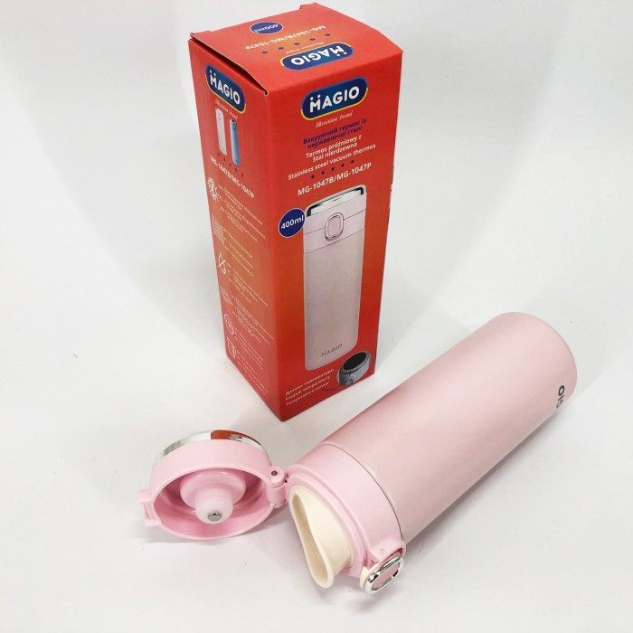 Термос з індикатором і технологією розумного контролю MG-1047P 400 мл, Термос металевий JB-58