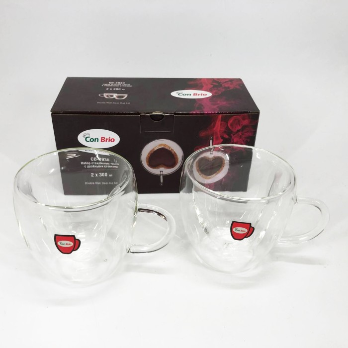 Подвійні скляні чайні чашки, Прозорі чашки з подвійними стінками з подвійними стінками QW-76