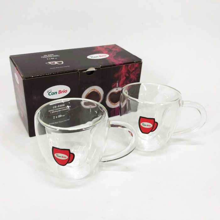 Чашка з подвійними стінками подвійним дном Con, Склянки для чаю подвійні, Склянки з подвійним дном EU-49