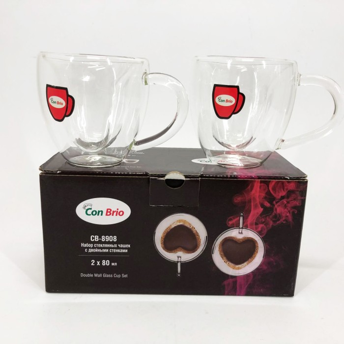 Скляні чашки для напоїв з подвійними стінками, Подвійні скляні чайні чашки, Склянки з подвійним дном IG-13
