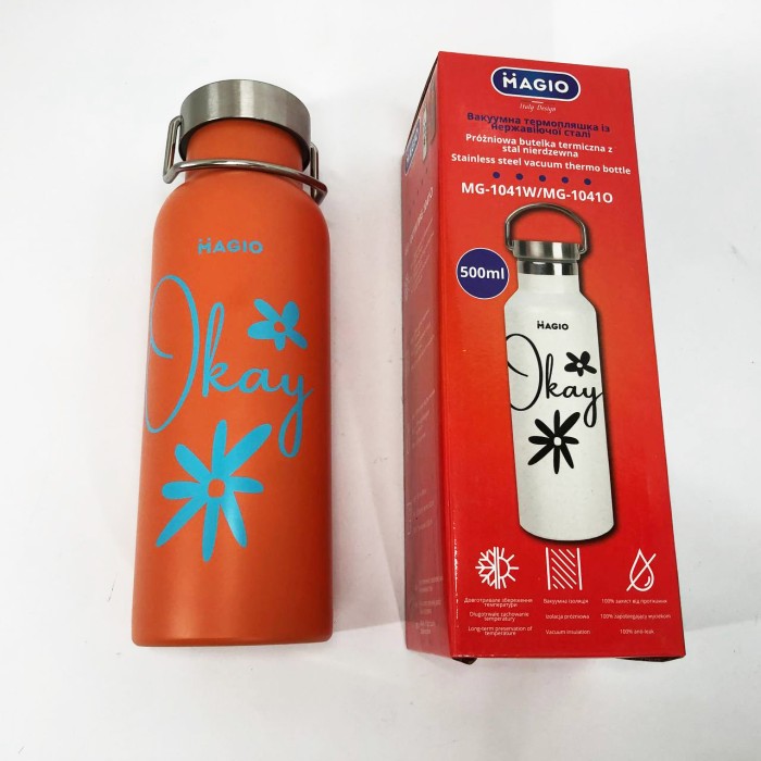 Гарячий термос для чаю Magio MG-1041O 500 мл, Термокружка для походу Термос гарячих напоїв чаю RL-45