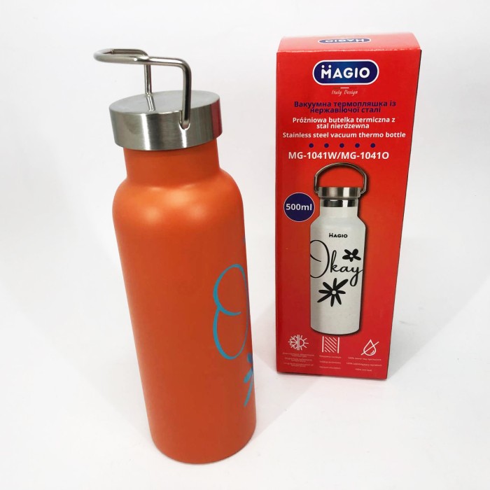 Гарячий термос для чаю Magio MG-1041O 500 мл, Термокружка для походу Термос гарячих напоїв чаю RL-45
