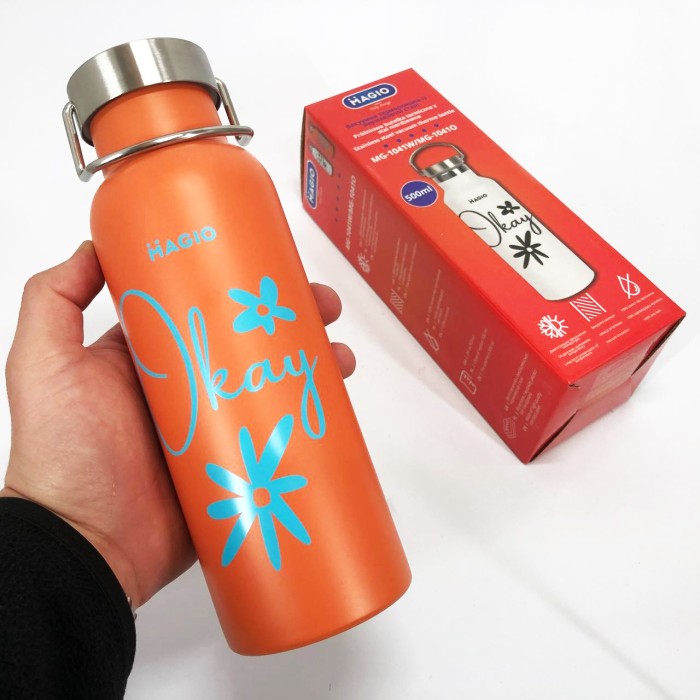 Гарячий термос для чаю Magio MG-1041O 500 мл, Термокружка для походу Термос гарячих напоїв чаю RL-45