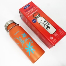 Термос для чаю помповий Magio, Гарний невеликий термос питний для гарячих напоїв TM-23