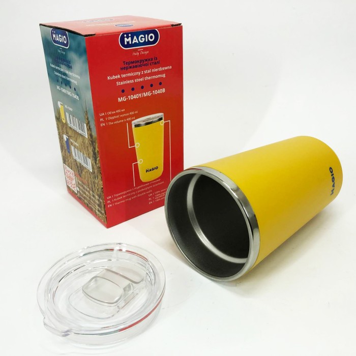 Якісний термос маленький MAGIO MG-1040Y, Термочашка похідна, Хороший якісний термос XS-67