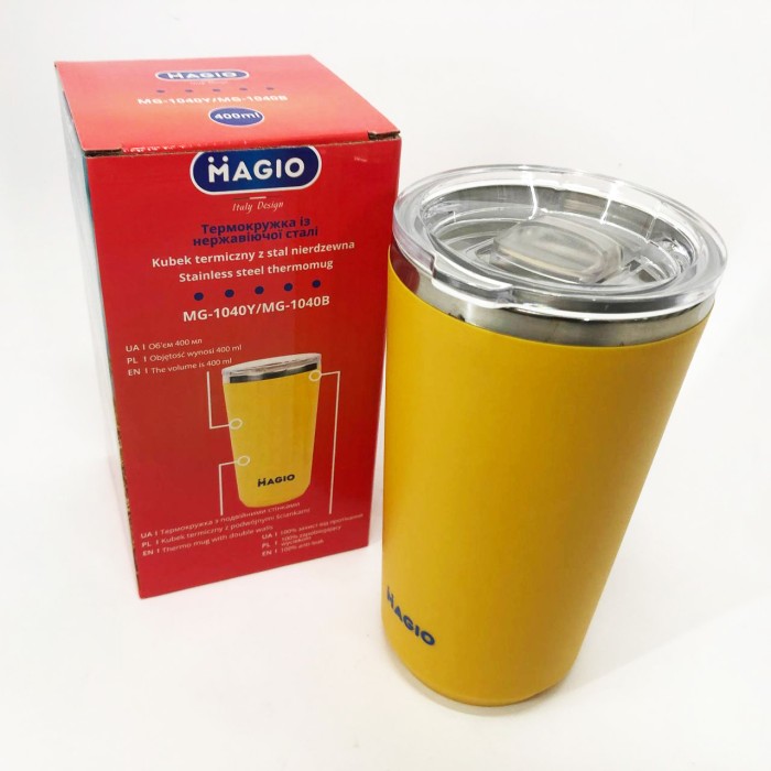 Якісний термос маленький MAGIO MG-1040Y, Термочашка похідна, Хороший якісний термос XS-67