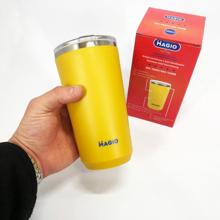 Якісний термос маленький MAGIO MG-1040Y, Термочашка похідна, Хороший якісний термос XS-67