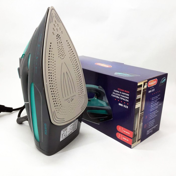Праски для прасування речей Magio MG-533 2600 Вт, Електрична праска для речей, Професійна парова праска ZW-22