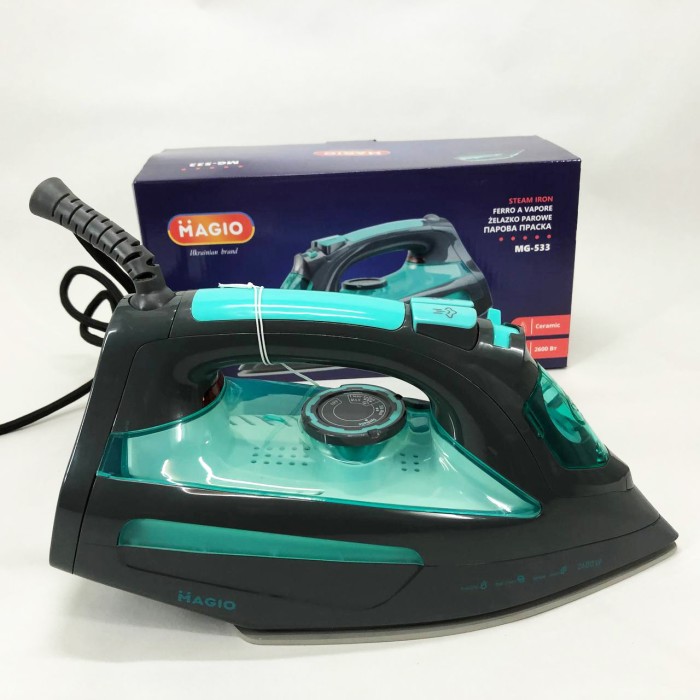 Праски для прасування речей Magio MG-533 2600 Вт, Електрична праска для речей, Професійна парова праска ZW-22