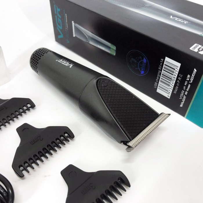 Акумуляторний універсальний тример для стрижки VGR, Машинка для стрижки з насадками бездротова KQ-97