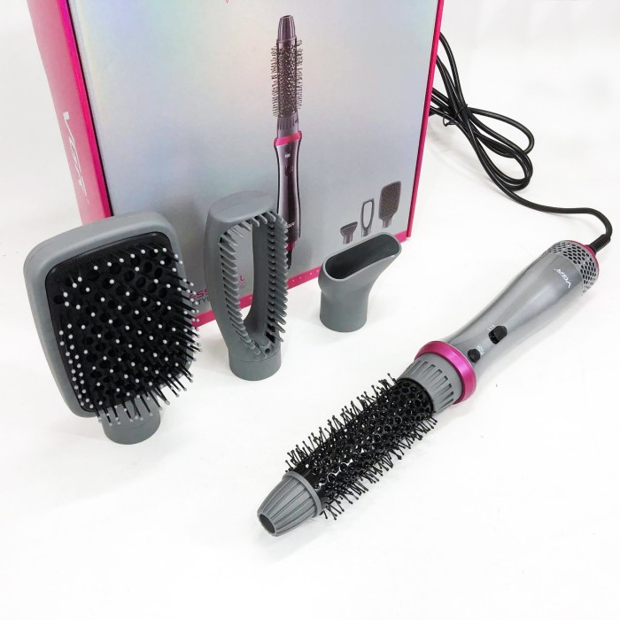 Фен професійний домашній для волосся 4в1, Стайлер для створення локонів, Електрофен з насадками CM-24
