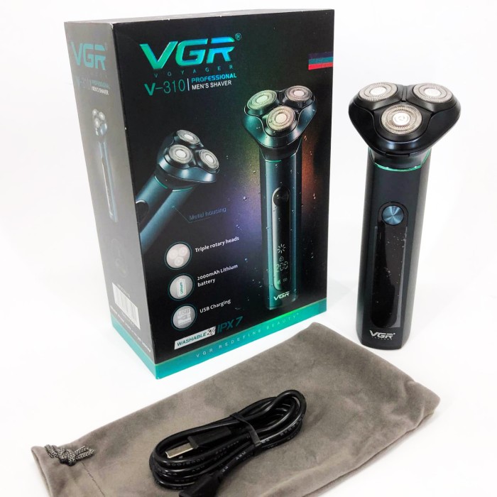 Професійна електробритва з насадками VGR, Бритва сітчаста професійна, Бритва для сухого гоління BG-15