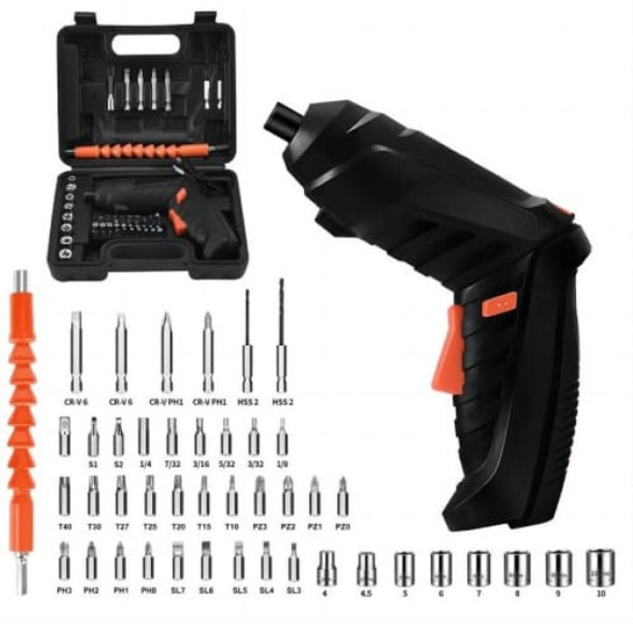 Шуруповерт акумуляторний з насадками 47 предметів у кейсі викрутка акумуляторна в валізі RF-29