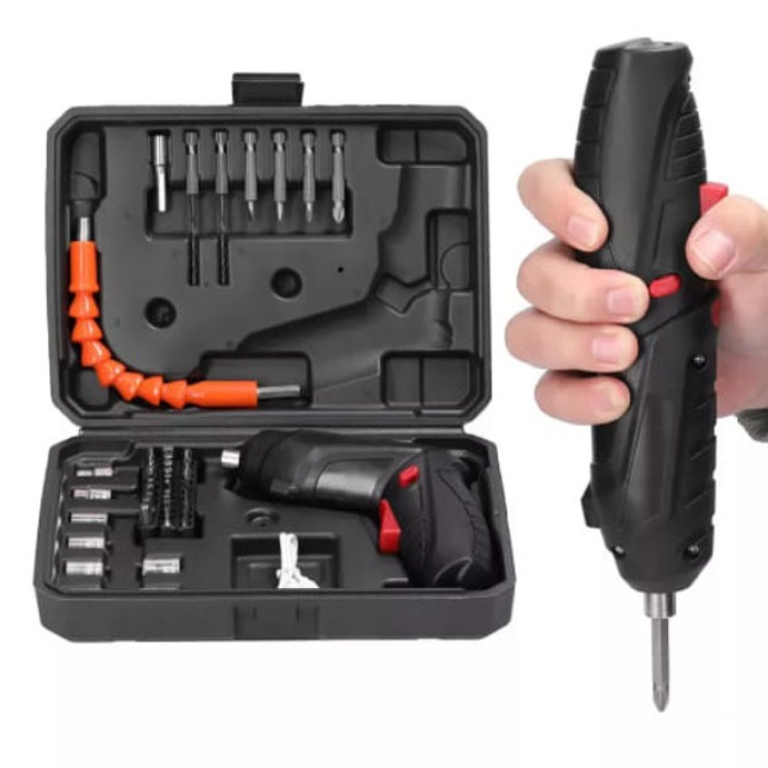 Шуруповерт акумуляторний з насадками 47 предметів у кейсі викрутка акумуляторна в валізі RF-29