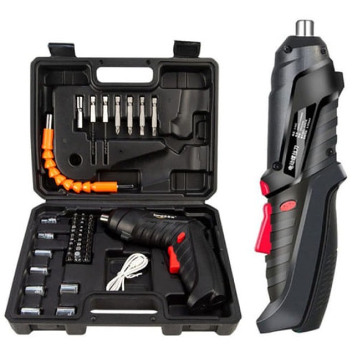 Шуруповерт акумуляторний з насадками 47 предметів у кейсі викрутка акумуляторна в валізі RF-29
