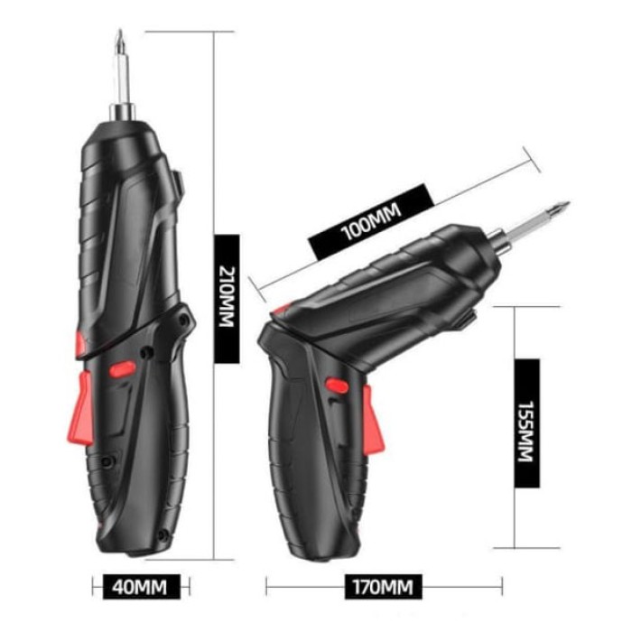 Шуруповерт акумуляторний з насадками 47 предметів у кейсі викрутка акумуляторна в валізі RF-29
